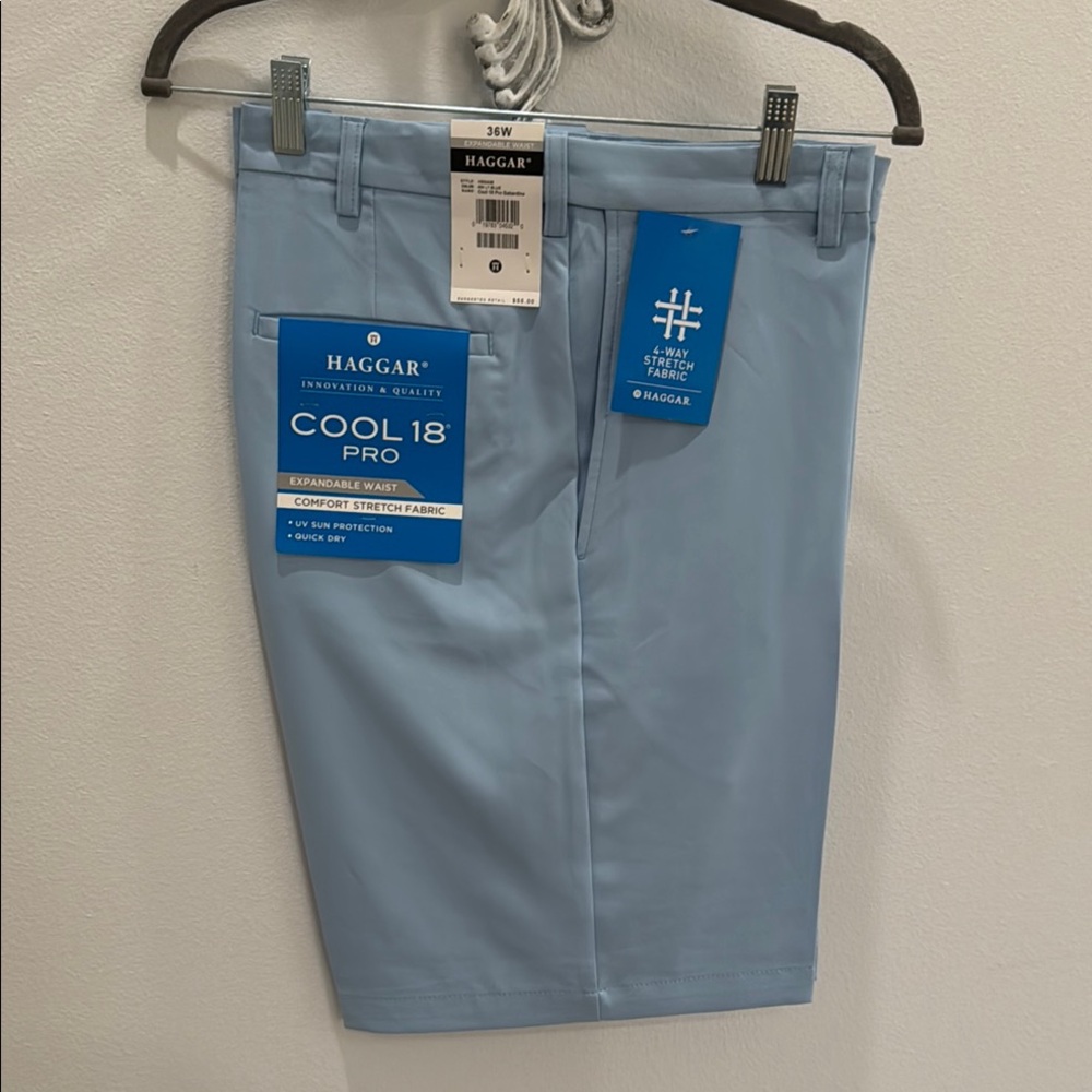 Haggar Men's Cool 18 Pro Pants - Light Blue